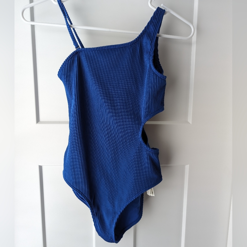 Abercrombie and Fitch Kids Swimsuits (one blue, one orange)